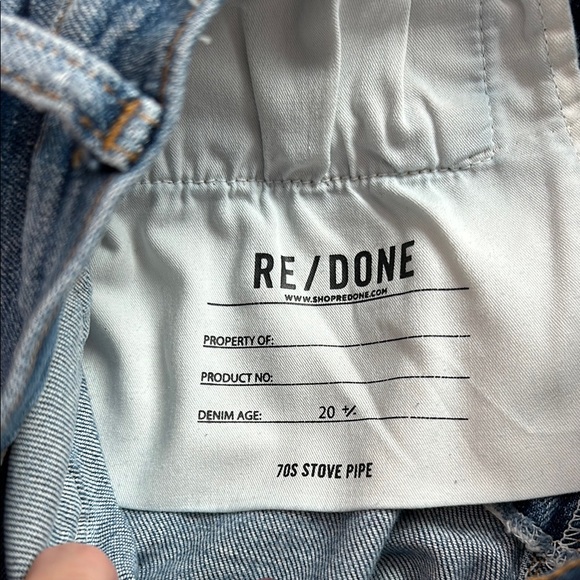 Re/Done 70’s stove pipe jeans - Picture 5 of 7